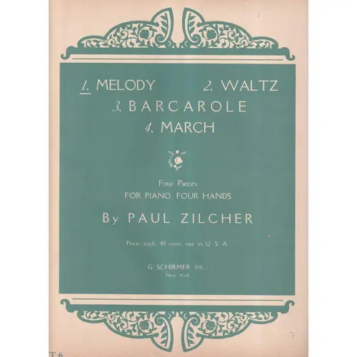 Four pieces for piano, four hands; op. 220, n.1
