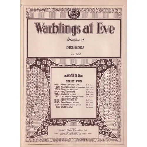Warblings at Eve