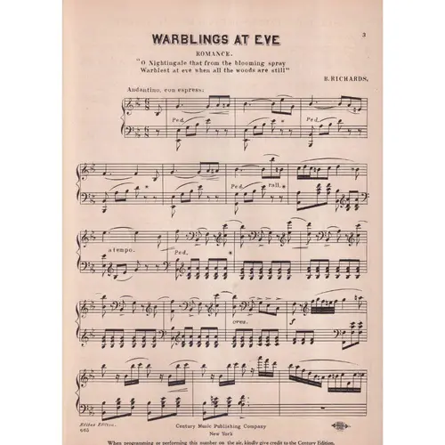 Warblings at Eve