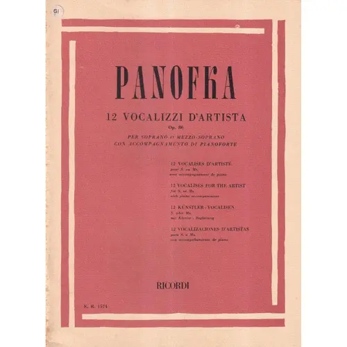 12 Vocalizzi D´Artista - Op. 86