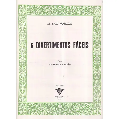 6 Divertimentos Faceis para flauta doce e violão