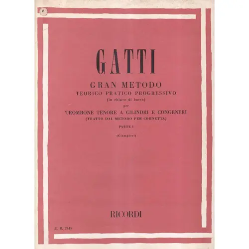 Gran Metodo Teorico Pratico Progressivo Per Trombone V.1