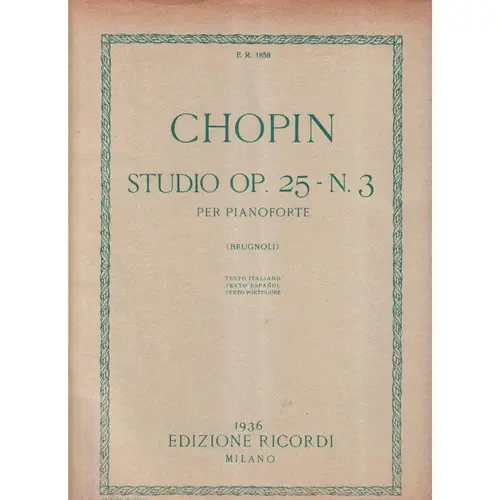 Studio Op. 25 -N.3