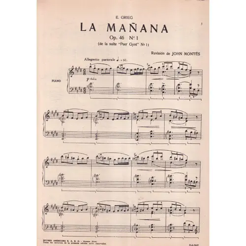 La Manana  - Op.46 N.1  (Edição Antiga)