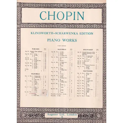 Mazurka N.15 - Op.24 N.2 In C  para piano (Edição Antiga)