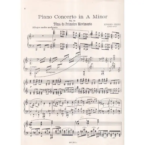 Piano Concerto In A Min - Op.16 Tema Do 1. Mov.