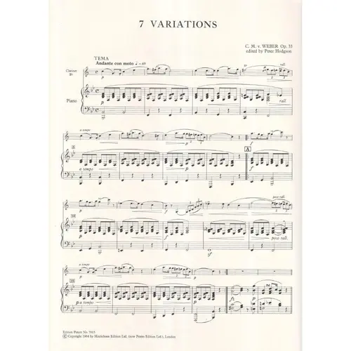 7 Variations B Dur - Op.33  (Clarineta)