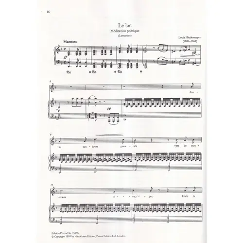 The Art of French Song, Vol. 1 (Medium/Low Voice): Voice e Piano Album
