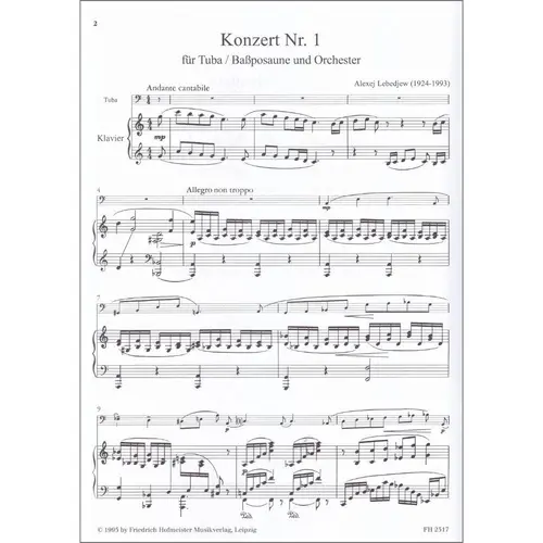 Concerto N.1 for Tuba/Bass Trombone and Orchestra