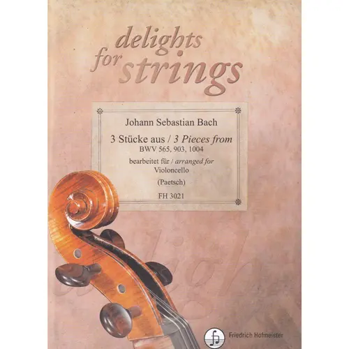 3 Pieces from BWV 565, 903 e 104 arranged for Violoncello