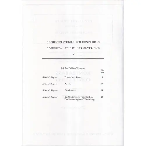 Orchestral Studies Contrabass Vol.5