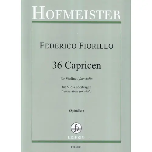 36 Capricen for violin transcribed for viola