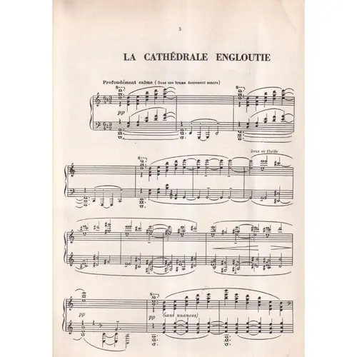 La Cathedrale Engloutie pour piano  - (1. Livro De Prel.)