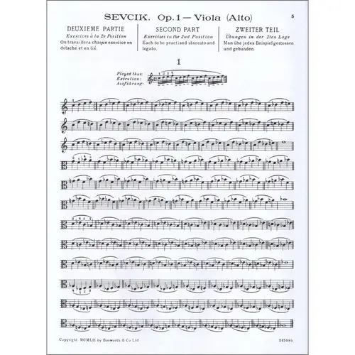 School Of Technique for viola op.1 - parte 2