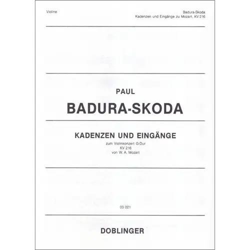 Kadenzen und Eingance zum Violinkonzert G-Dur Kv.216