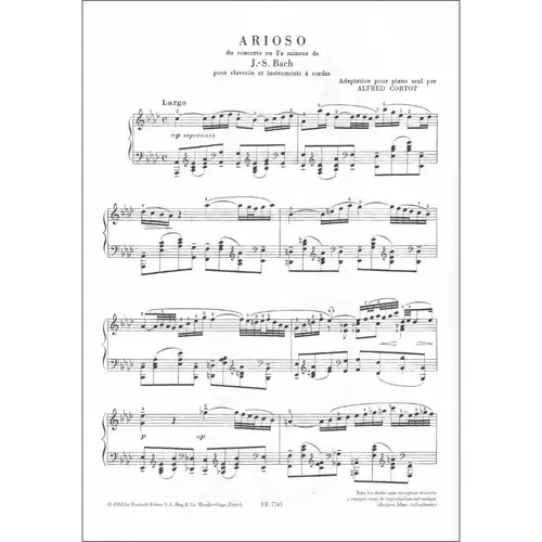 Arioso du Concerto en fa mineur