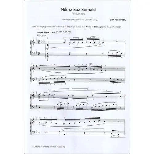 Nikriz Saz Semaisi for lever harp