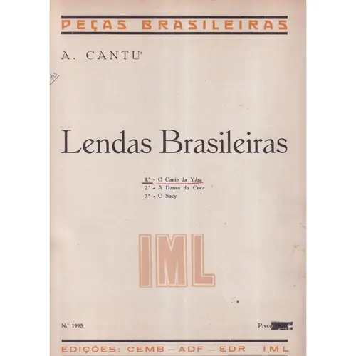 O Canto Da Yara  - Lendas Brasileiras N.1  (Edição Antiga)