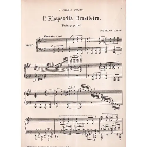 1.a Rhapsodia brasileira (Festa popular) para piano