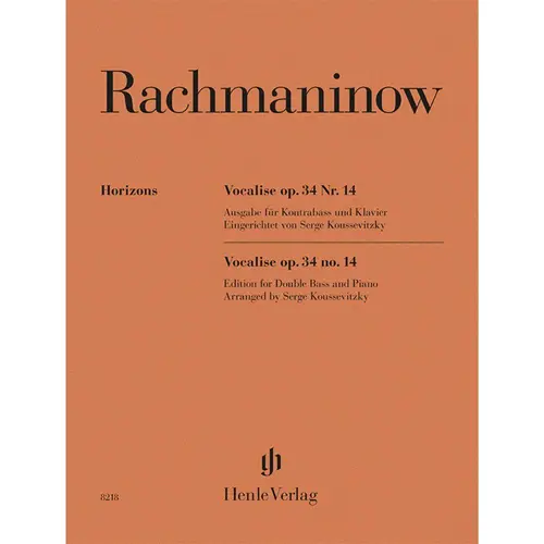 Vocalise op. 34 n.14 for Double Bass and Piano