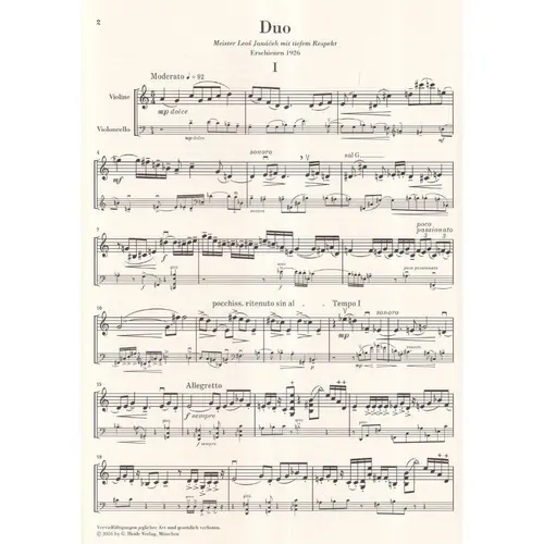 Duo for Violin and Violoncello