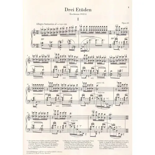 Three Etudes op. 65