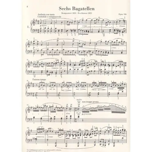 Six Bagatelles op.126