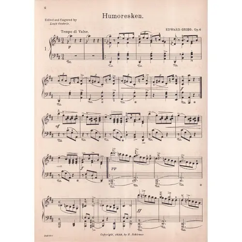 Humoresken - Op.6  (Edição Antiga)