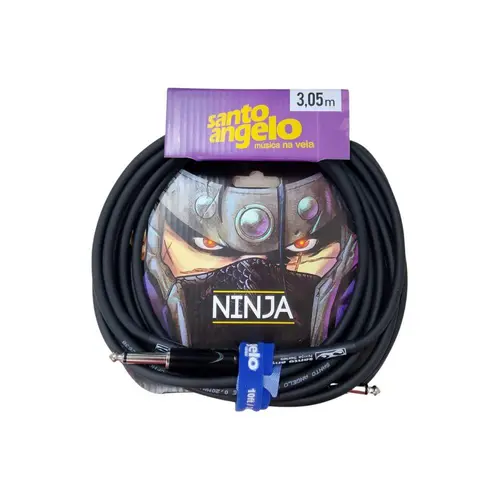 Cabo P10xP10 3,05 m para guitarra 0.20mm Santo Angelo Ninja guitar 10ft