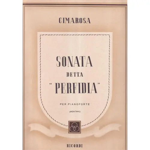 Sonata Detta Perfidia para piano  (Edição Antiga)