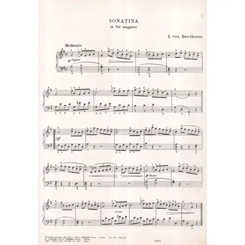 14 Sonate e Sonatine para piano