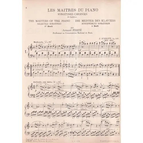 Sonatines Choisies - vol. 2 para piano