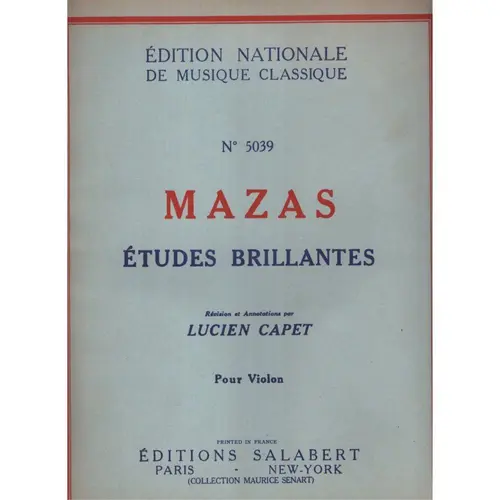 Etudes Brillantes Pour Violon