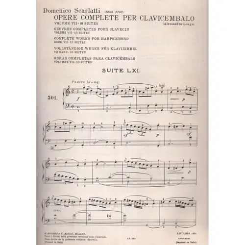 Opere Complete per clavecembalo - vol VII