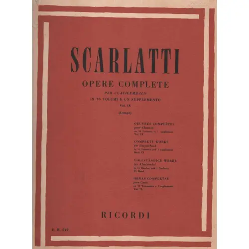 Opere Complete per clavecembalo - vol.IX - edição antiga