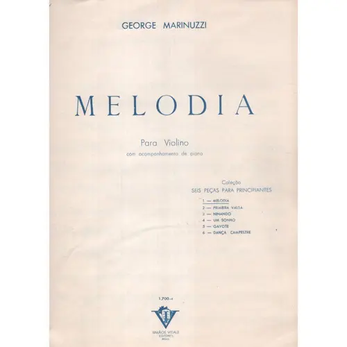 Melodia para violino e piano - Exemplar Antigo