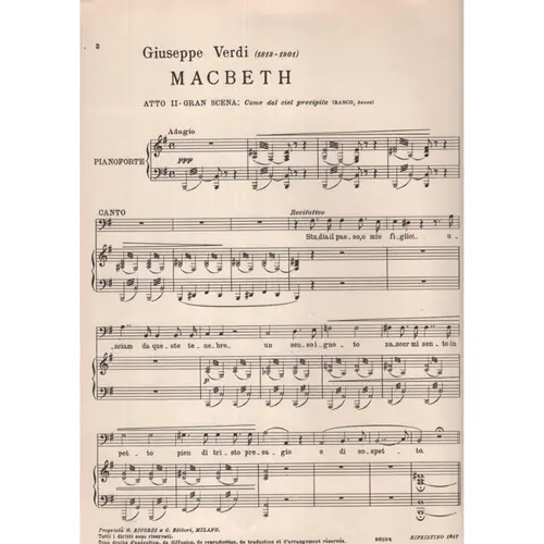 Macbeth - Come Dal Ciel Precipita