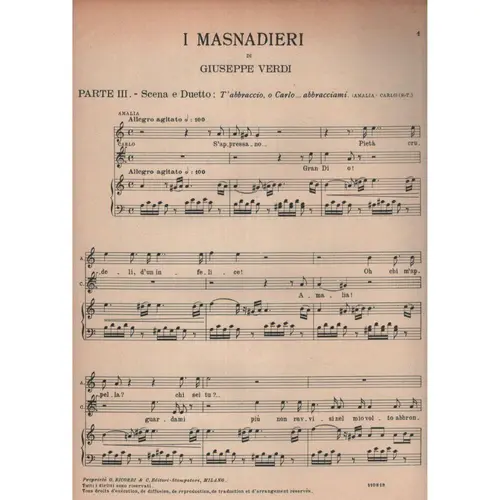 T`Abbraccio, O Carlo - I Masnadieri  (Edição Antiga)