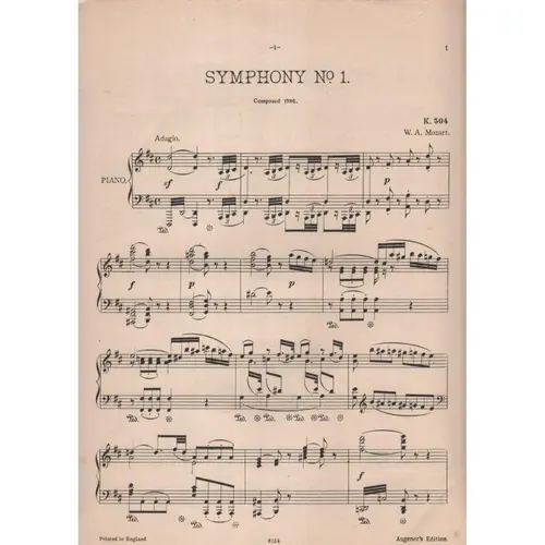 Symphony N.1 in D K.504