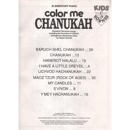 Kids Korner: Color Me Chanukah