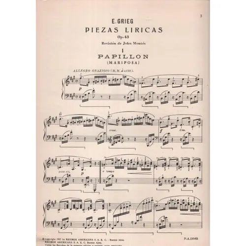 Piezas Liricas - Op.43