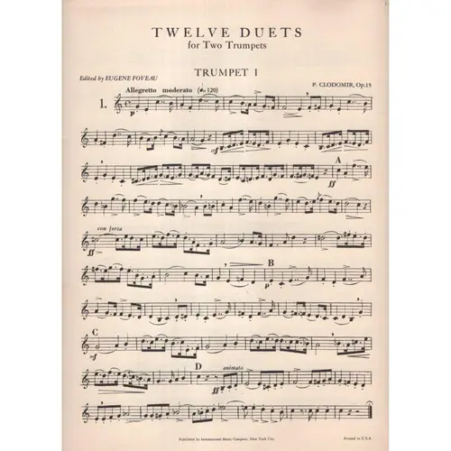 12 Duets for two trumpets