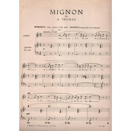 Mignon-Non Conosci Il Bel Suol