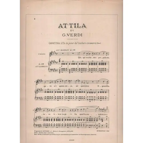 Attila - Cavatina - Ella In Poters..  (Edição Antiga)