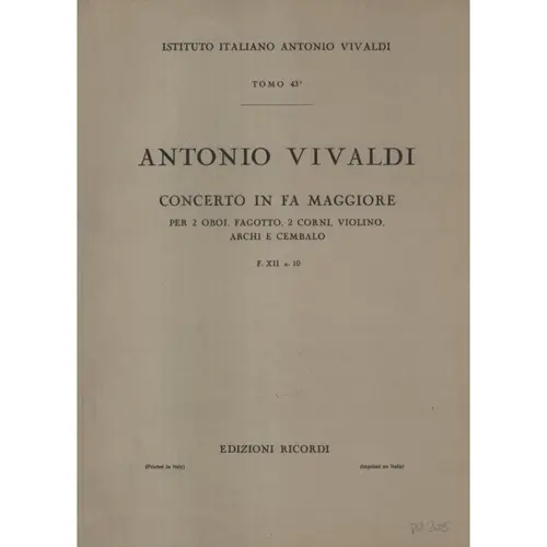 Concerto In Fa Maggiore Rv 569