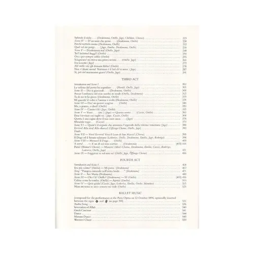 Otello in full score