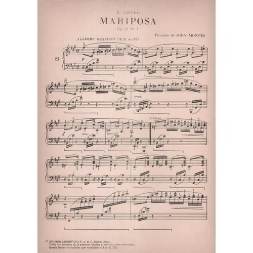 Mariposa - Op.43 N.1