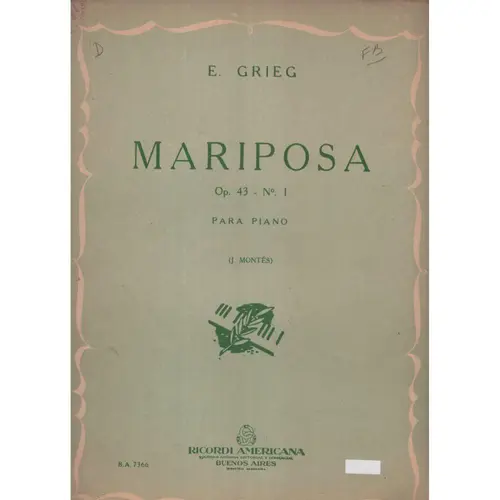 Mariposa - Op.43 N.1