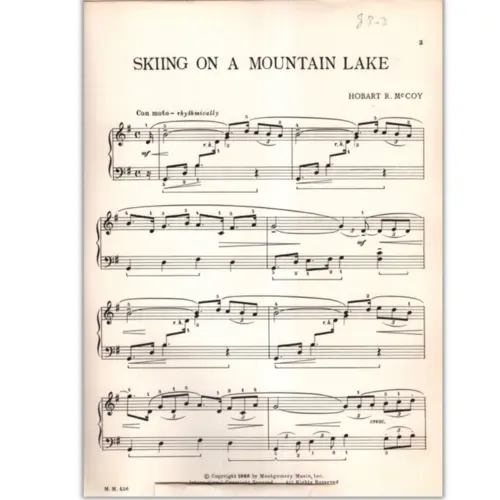 Skiing On A Mountain Lake