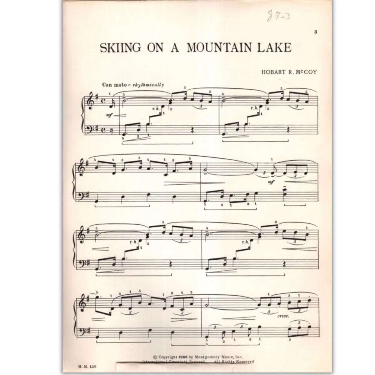 Skiing On A Mountain Lake
